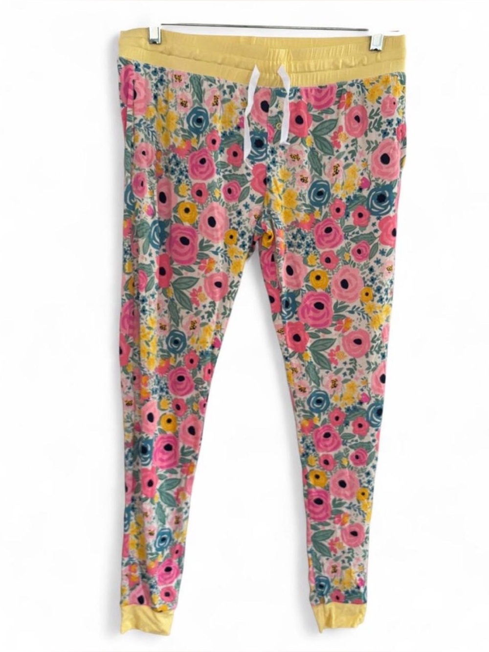 Little Sleepies Secret Garden Floral Pajama pants Pink and Yellow Size Small
